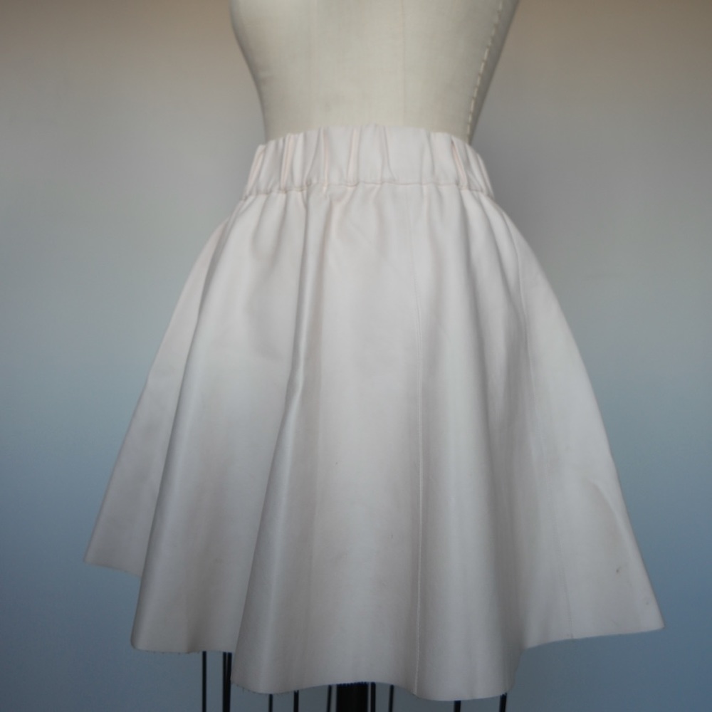 Leather Skirt Pale Pink